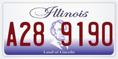 IL license plate A289190