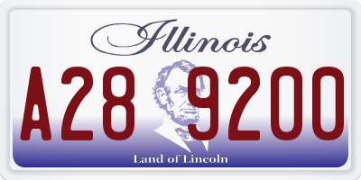 IL license plate A289200