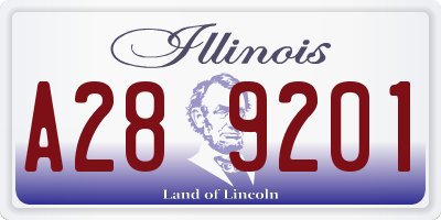 IL license plate A289201