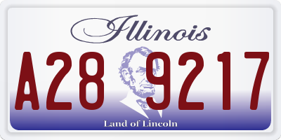 IL license plate A289217