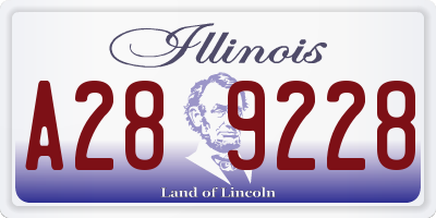 IL license plate A289228