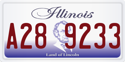 IL license plate A289233