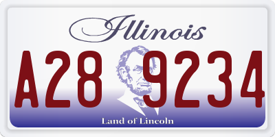 IL license plate A289234