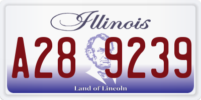 IL license plate A289239