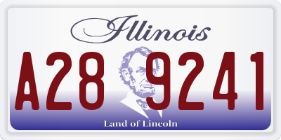 IL license plate A289241