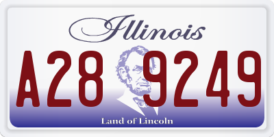 IL license plate A289249