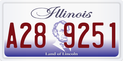 IL license plate A289251