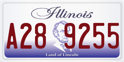 IL license plate A289255