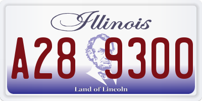 IL license plate A289300