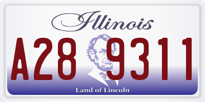 IL license plate A289311