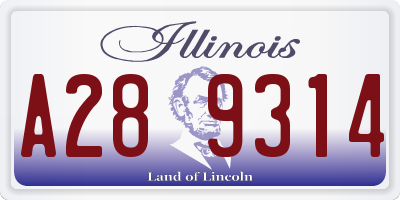 IL license plate A289314