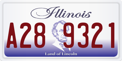 IL license plate A289321
