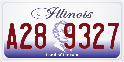 IL license plate A289327