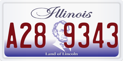 IL license plate A289343