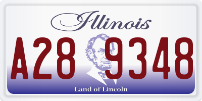 IL license plate A289348