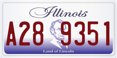 IL license plate A289351