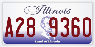 IL license plate A289360