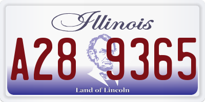 IL license plate A289365