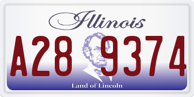 IL license plate A289374