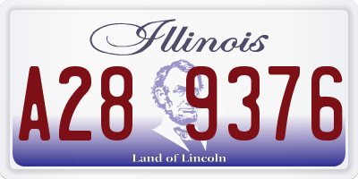 IL license plate A289376