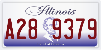 IL license plate A289379