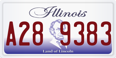 IL license plate A289383