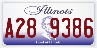 IL license plate A289386