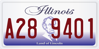 IL license plate A289401
