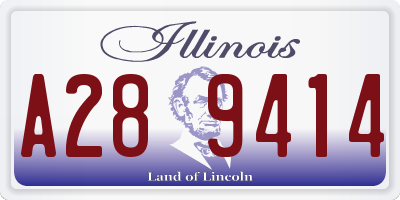 IL license plate A289414