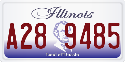 IL license plate A289485