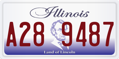 IL license plate A289487