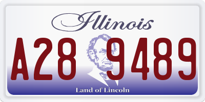 IL license plate A289489