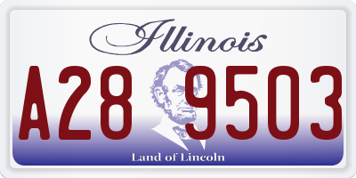 IL license plate A289503