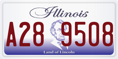 IL license plate A289508