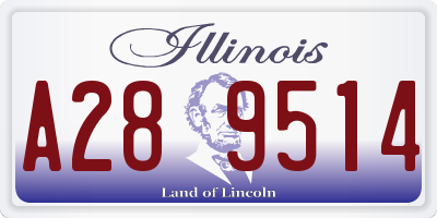 IL license plate A289514