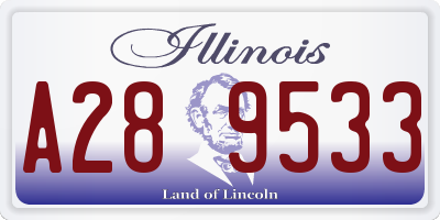 IL license plate A289533
