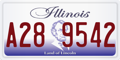 IL license plate A289542