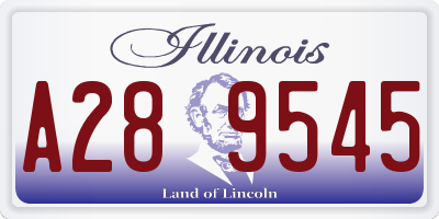 IL license plate A289545