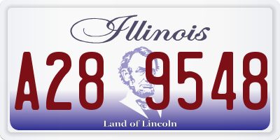IL license plate A289548