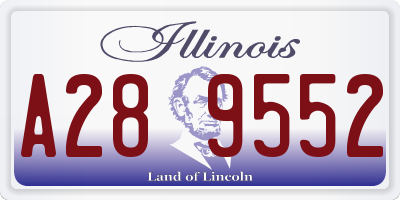 IL license plate A289552