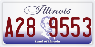 IL license plate A289553