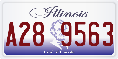 IL license plate A289563