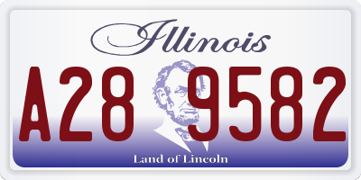 IL license plate A289582