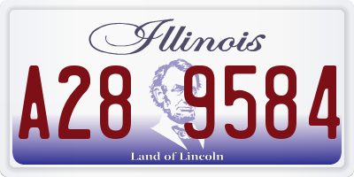 IL license plate A289584