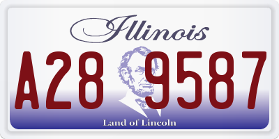 IL license plate A289587