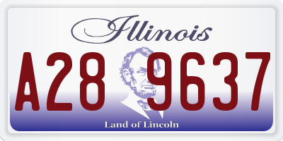 IL license plate A289637