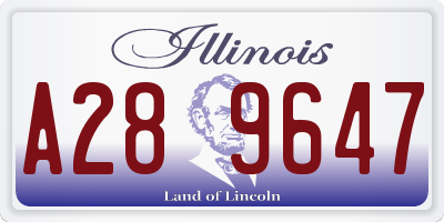 IL license plate A289647