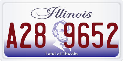 IL license plate A289652