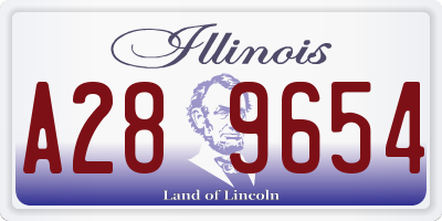 IL license plate A289654