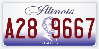 IL license plate A289667